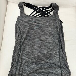 Lululemon Athletica Gray Cut Out Tank Top